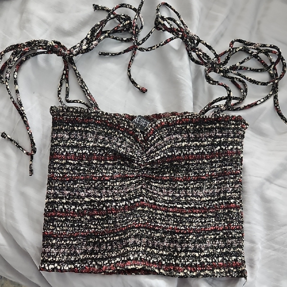 Reset Smocked Tie Crop Top